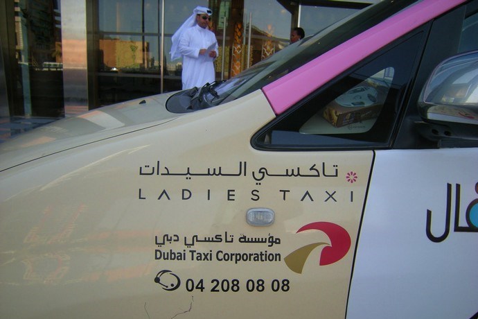 Lady cab pink Dubai
